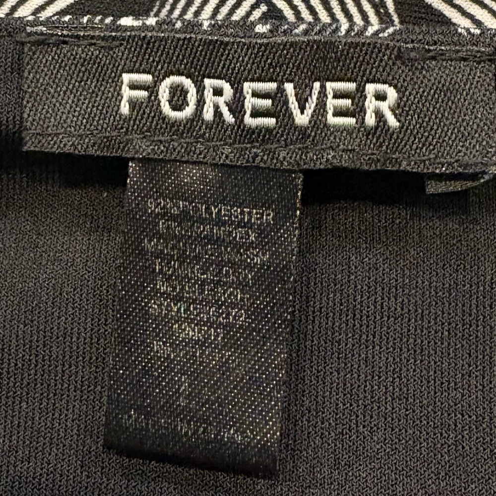 Forever Elegant Black & White Bateau Neck Dress - Picture 2 of 3